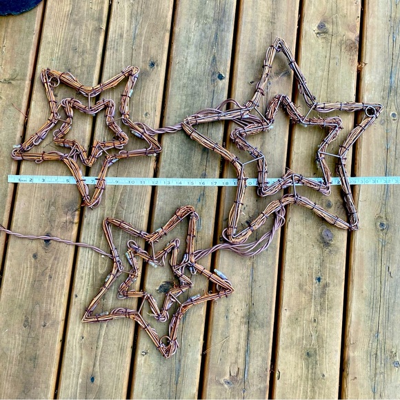 Indoor outdoor grapevine illuminated stars - Picture 5 of 5